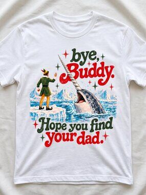 Bye Buddy Christmas Design T-Shirt